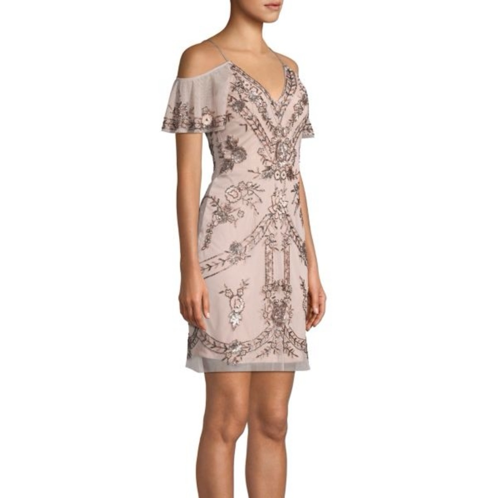 AIDAN MATTOX beaded Mini Dress 0